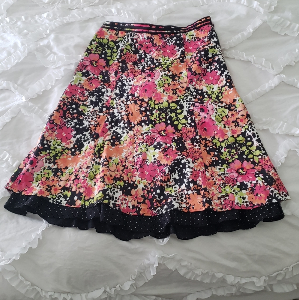 Floral midi skirt